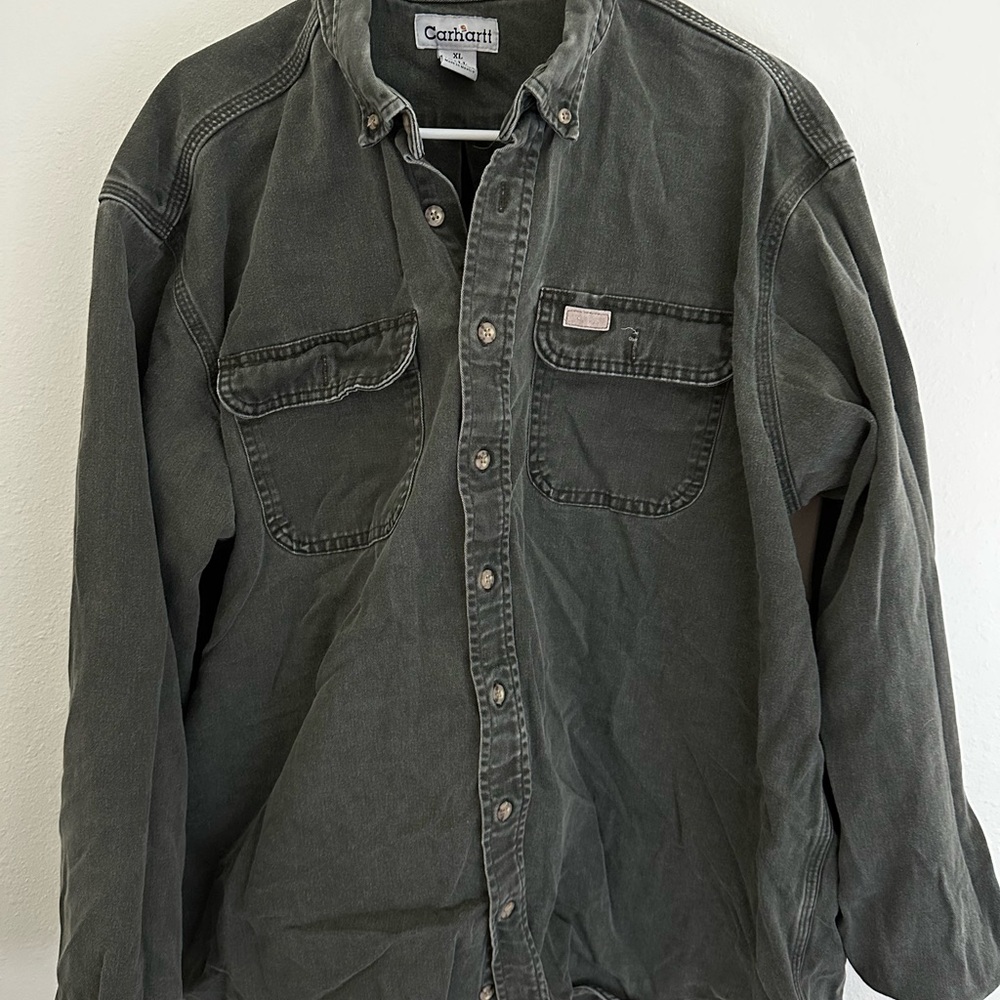 Carhartt Green Button-Up Shirt